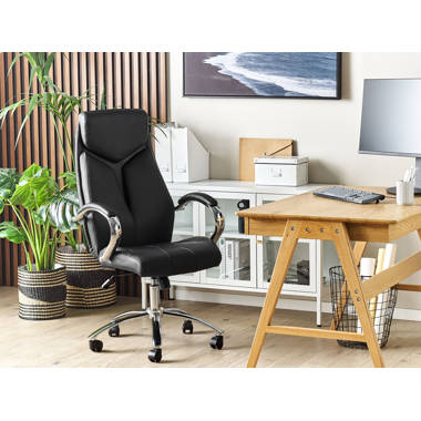 Leather desk chair deals wayfair